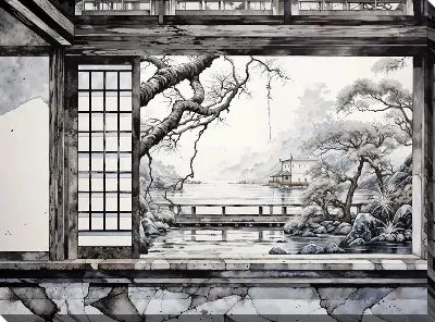 Картина маслом Окно №161