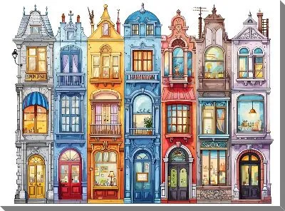 Картина маслом Окна №17