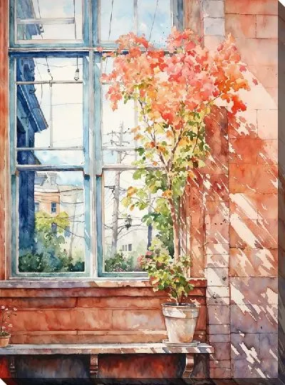 Картина маслом Окно №181