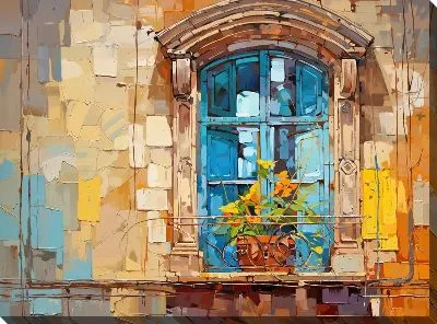 Картина маслом Окно №19