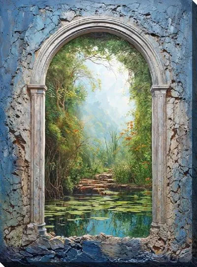 Картина маслом Окно №22