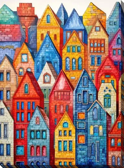 Картина маслом Окна №24