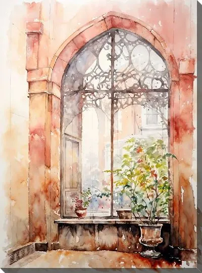 Картина маслом Окно №30