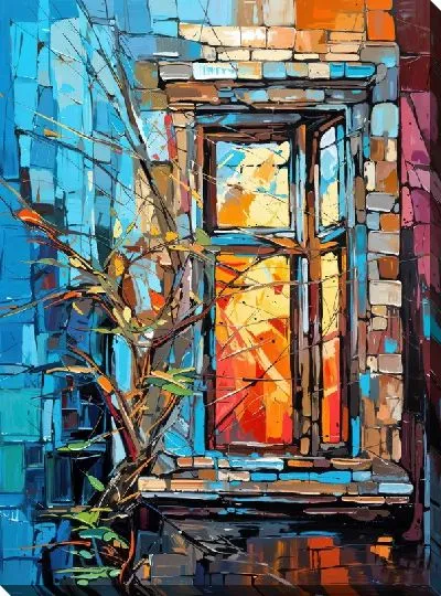 Картина маслом Окно №31