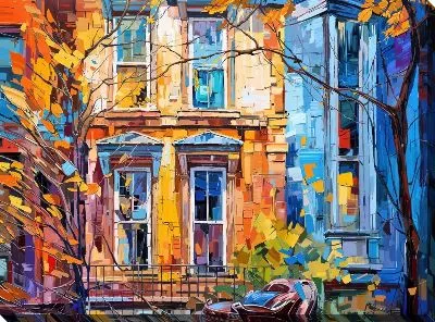 Картина маслом Окна №321