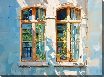 Картина маслом Окна №36