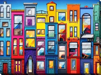 Картина маслом Окна №40