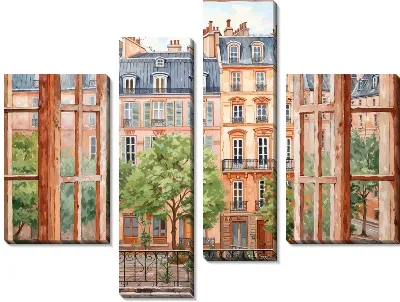 Модульная картина Окно №42