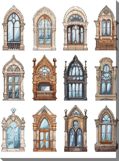 Картина маслом Окно №49