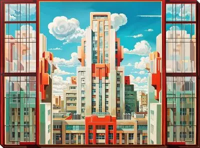 Картина маслом Окно №53