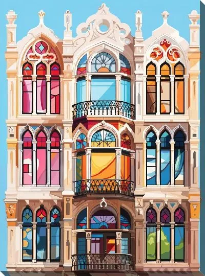 Картина маслом Окна №54