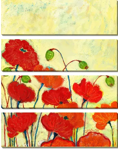 Модульная картина Маки №100