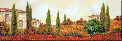 Картина маслом Полевые маки в Тоскане №2