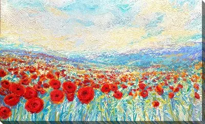 Картина маслом Маки №111