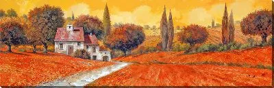 Картина маслом Полевые маки в Тоскане №4