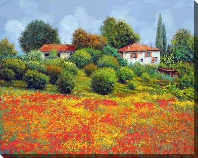 Картина маслом Полевые маки в Тоскане №5