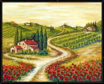 Картина Полевые маки в Тоскане №6