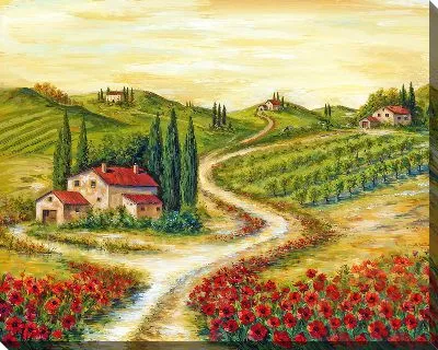 Постер Полевые маки в Тоскане №6