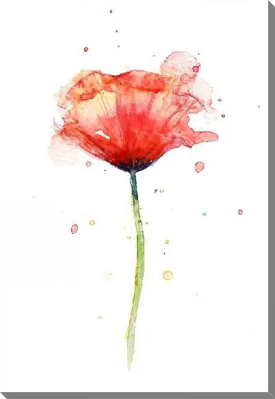 Картина маслом Мак цветок №121