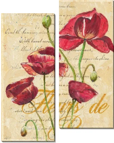 Модульная картина Маки №126