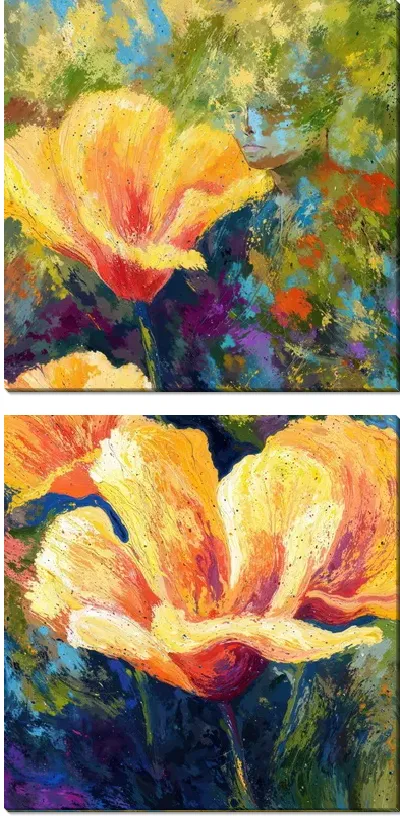 Модульная картина Маки №137