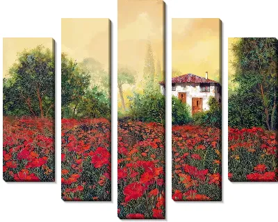 Модульная картина Маки №141