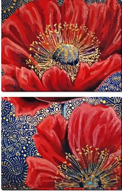 Модульная картина Маки №142