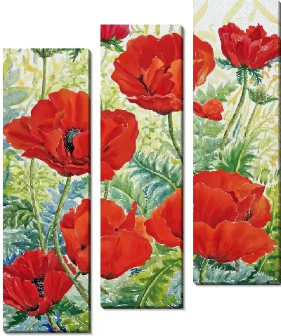 Модульная картина Маки №164