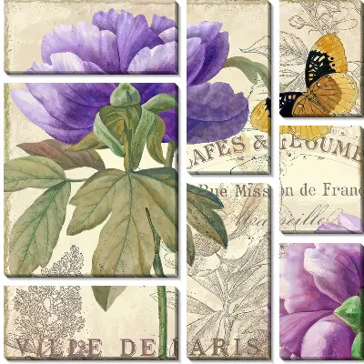 Модульная картина Маки №166