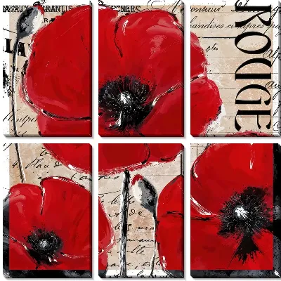 Модульная картина Маки №176