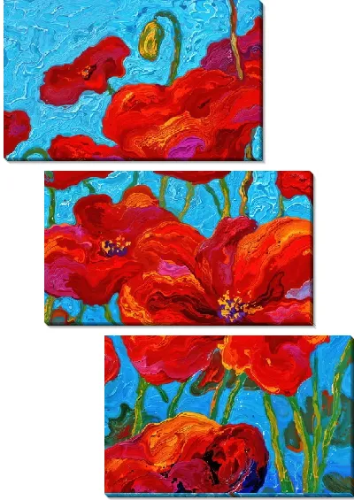 Модульная картина Маки №177