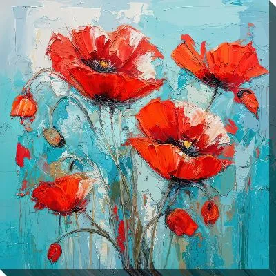 Картина маслом Маки №180