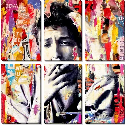 Модульная картина Боб Дилан №2