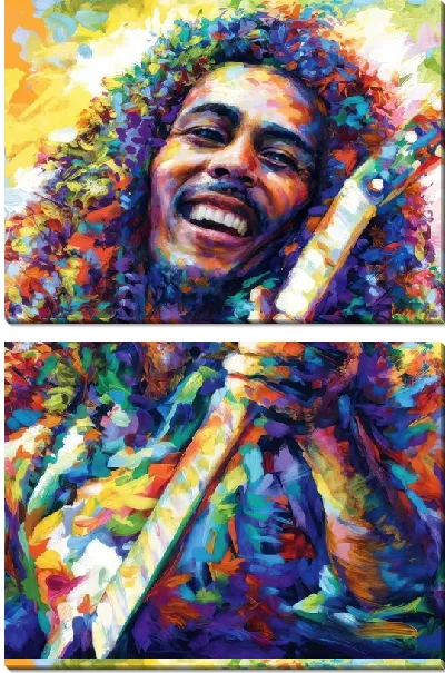 Модульная картина Боб Марли №17