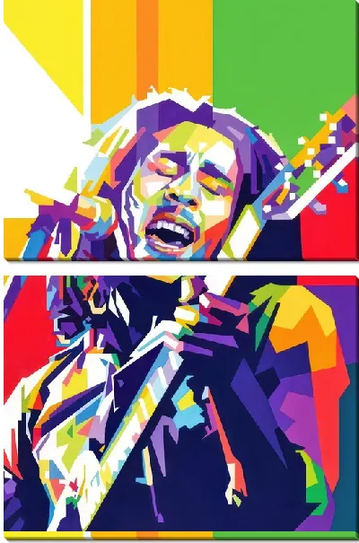 Модульная картина Боб Марли №18