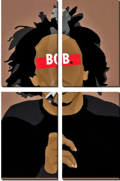 Модульная картина Боб Марли №36