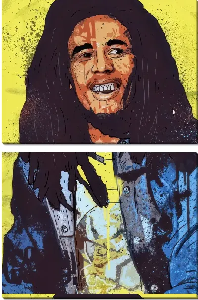 Модульная картина Боб Марли №37