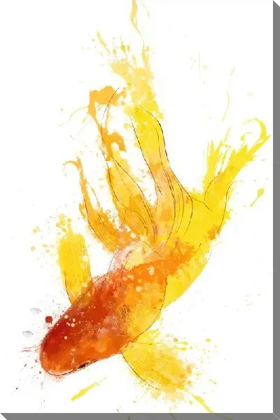 Картина маслом Золотая рыбка №53