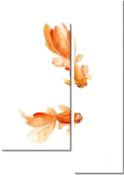 Модульная картина Золотые рыбки №8