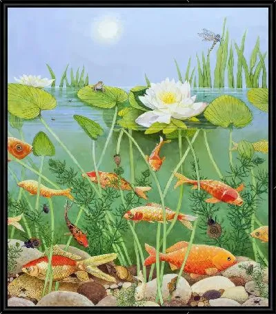 Картина Золотые рыбки №12