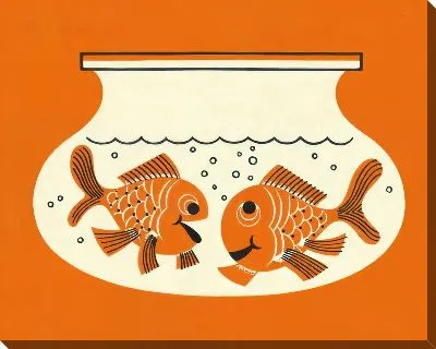 Картина маслом Золотые рыбки №13