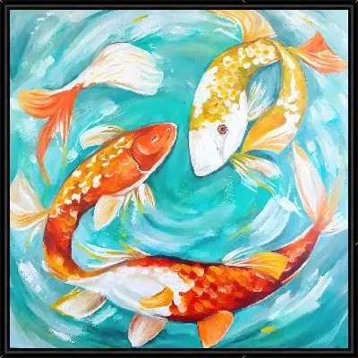 Картина Золотые рыбки №22