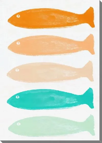 Картина маслом Золотые рыбки №24