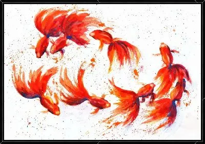 Картина Золотые рыбки №29