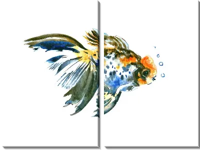 Модульная картина Золотая рыбка №78