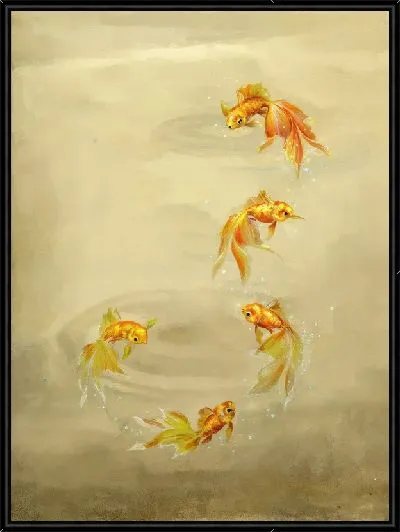 Картина Золотые рыбки №36