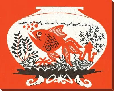 Картина маслом Золотая рыбка №87