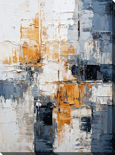 Постер Фактурная абстракция с золотом №1