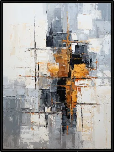 Картина Фактурная абстракция с золотом №2