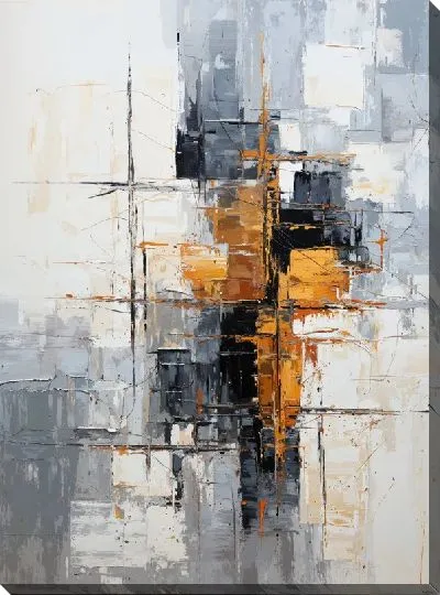 Постер Фактурная абстракция с золотом №2
